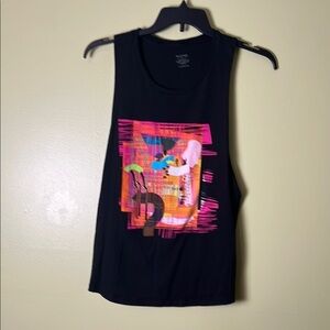 Peloton Black Cotton Tank Top beach, exercise, walking, tennis, top.